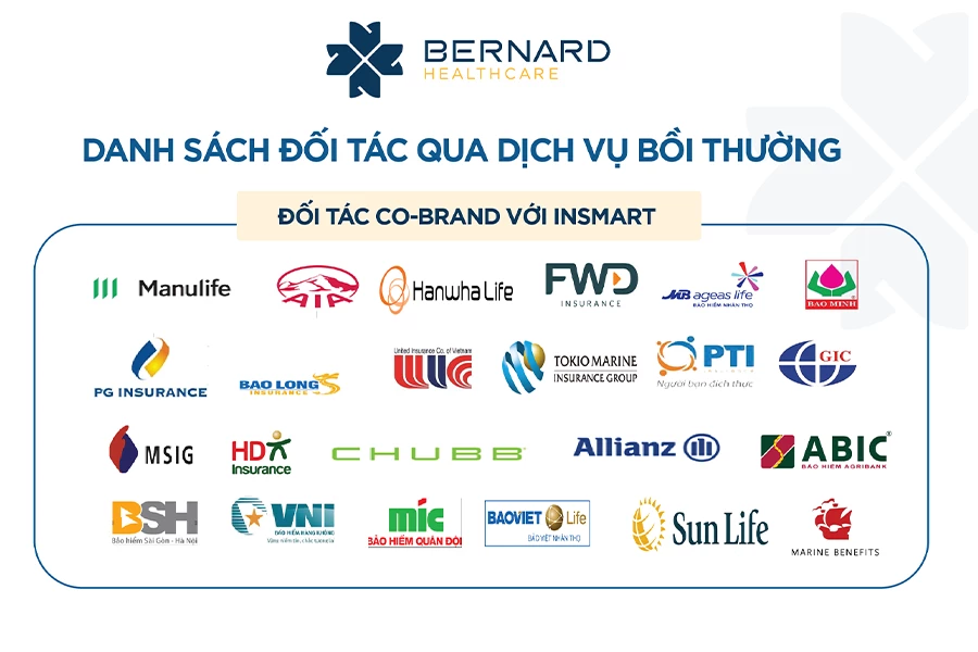 Đối tác bảo lãnh viện phí trực tiếp tại Bernard Healthcare